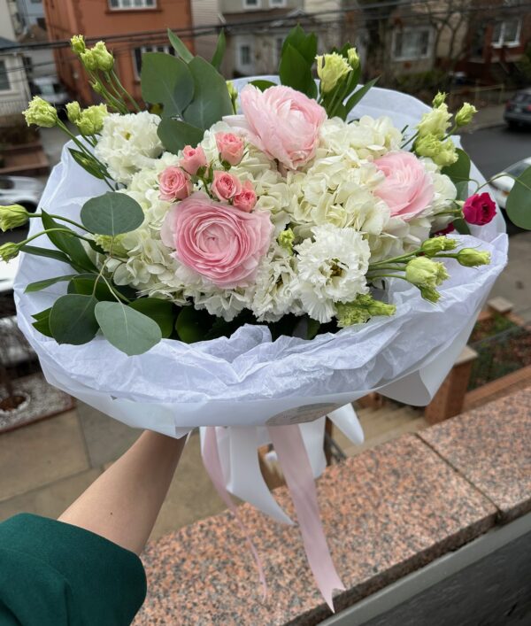 White and Pink Flower Bouquet